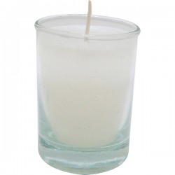 Vaso de luz blanco 6x8,5 cm