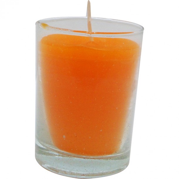 Vaso de luz naranja 6x8,5 cm