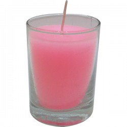 Vaso de luz rosa 6x8,5 cm