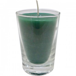 Vaso de luz chico verde 5x7 cm