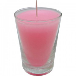 Vaso de luz chico rosa 5x7 cm